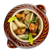 Dumplings with potatoes and mushrooms