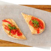 Bruschetta with baked pepper and paprika sauce