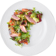 Salad with breast of duck and pear