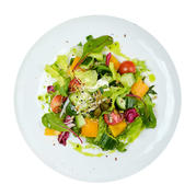 Mediterranian salad with cream cheese
