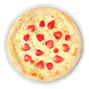 Quattro formaggio with strawberry