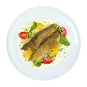 River trout fillet with young potatoes