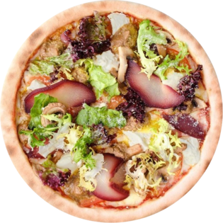 Branded pizza with pate, 26 cm