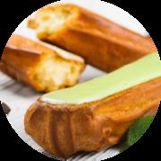 Pistachio eclair