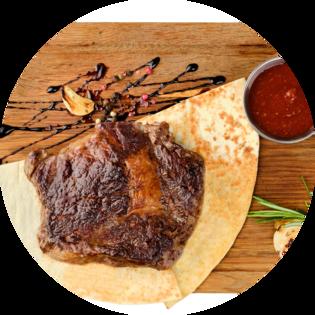 Ribeye Steak with BBQ Sauce