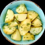 New potatoes with butter and dill