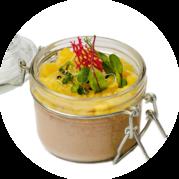 Turkey pate with mango chutney